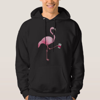 Flamingo Holding Coffee Tropical Gag Graphic Hoodie