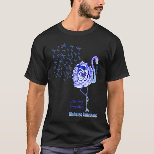 Flamingo I'm Still Standing Diabetes Awareness T-shirt (Voorkant)
