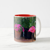 Flamingo Impatience Tweekleurige Koffiemok (Voorkant rechts)