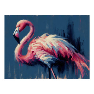 Flamingo Impressionisme Schilderij Decoupage Perfect Poster