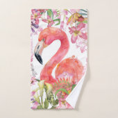 Flamingo in het Bloem Oerwoud - het Patroon van de Bad Handdoek (Handdoek)