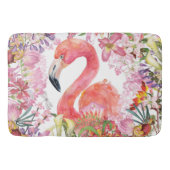 Flamingo in het Bloem Oerwoud - het Patroon van de Badmat (Voorkant)