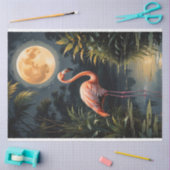 Flamingo in het maanlicht Decoupage Tissuepapier (Craft)