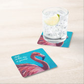 Flamingo in het paradijs set van onderzetters (Insitu)