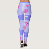 Flamingo in het skateboard schilderen kunst leggings (Achterkant)