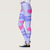 Flamingo in het skateboard schilderen kunst leggings (Links)