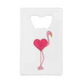 Flamingo in Love Kredietkaart Flessenopener (Achterkant)