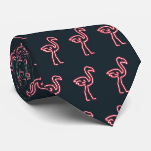 Flamingo in Neon Pink Stropdas