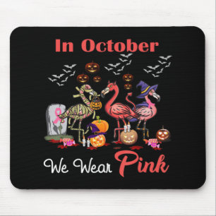 Flamingo In oktober Draag we roze borstkankerhal Muismat