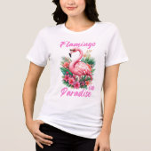 Flamingo in Paradise Tri-Blend Shirt (Voorkant)