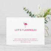 Flamingo Invitation Kaart (Staand voorkant)