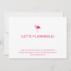 Flamingo Invitation Kaart