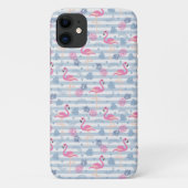 Flamingo iPhone/iPad Case - Roze & Blauw (Achterkant)