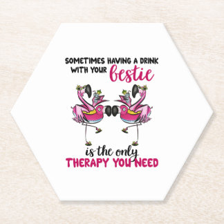 Flamingo is mijn vriend kartonnen onderzetters