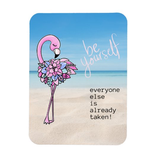 Flamingo is uw eigen Inspirerend prijsopgave Magneet (Verticaal)