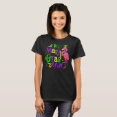 Flamingo It's Mardi Gras Y'all Jester Hat Mask Bea T-shirt (Voorkant volledig)