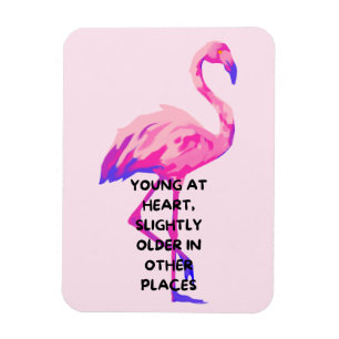 Flamingo Jong Op Hart Grappig Gezegde Quote Magneet