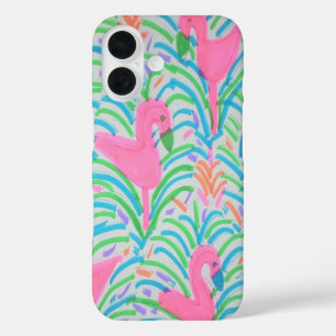 Flamingo Jungle Party iPhone Hoesje