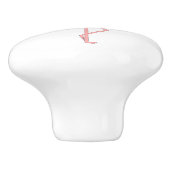 Flamingo Keramische Knop (Zijkant)