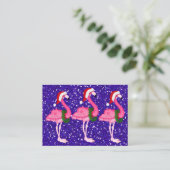 Flamingo Kerst Behuizing Kaart / Label (Staand voorkant)