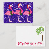 Flamingo Kerst Behuizing Kaart / Label (Voorkant / Achterkant)