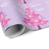 Flamingo kerst cadeaupapier (Rol Hoek)