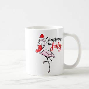 Flamingo kerst in juli grappig feest X-mas feest Koffiemok