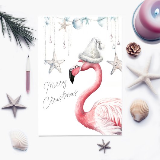 Flamingo Kerst Kaart 
