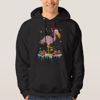 Flamingo Kerstboom Lichten X-Mas Ornament Deco Hoodie
