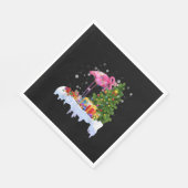 Flamingo kerstboomverlichting servet (Hoek)