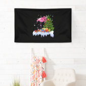 Flamingo kerstboomverlichting spandoek (Insitu)