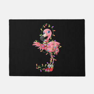 Flamingo kerstcadeautjes lantaarns roze vloed deurmat