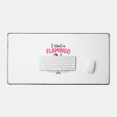 Flamingo Kerstcitaten Vector Bureaumat (Keyboard & Muis)