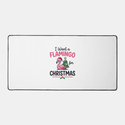 Flamingo Kerstcitaten Vector Bureaumat (Voorkant)