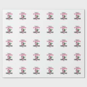 Flamingo Kerstcitaten Vector Cadeaupapier