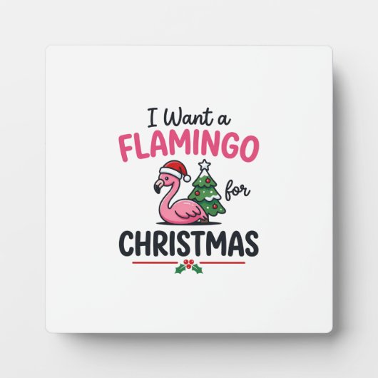 Flamingo Kerstcitaten Vector Fotoplaat (Voorkant)