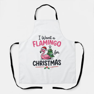 Flamingo Kerstcitaten Vector Schort