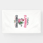 Flamingo Kerstcitaten Vector Spandoek (Horizontaal)