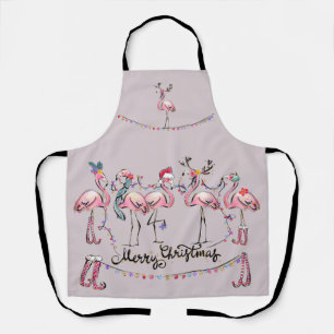 Flamingo Kerstfeest Apron Schort