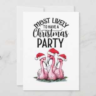 Flamingo Kerstfeest Kaart