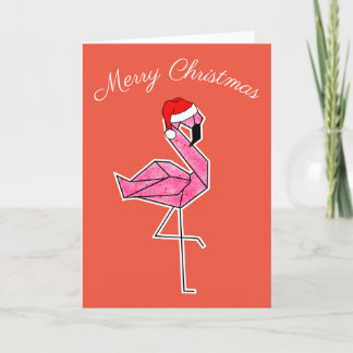 Flamingo kerstkaart feestdagen kaart