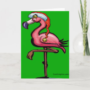 Flamingo kerstkaart feestdagen kaart