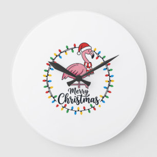 Flamingo Kerstlichten Vakantie Grote Klok