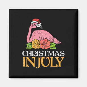 Flamingo Kerstman Kerstmis In Juli Zomer Kerstman Magneet