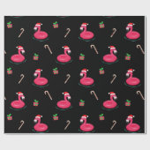 Flamingo Kerstmis Cadeaupapier (Vlak)