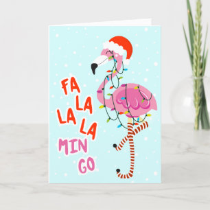 Flamingo Kerstmis Feestdagen Kaart