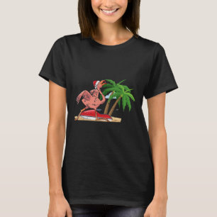 Flamingo Kerstmis in juli Cool Tropische Vogel Str T-shirt