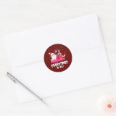 Flamingo Kerstmis in juli Lover Ronde Sticker (Envelop)