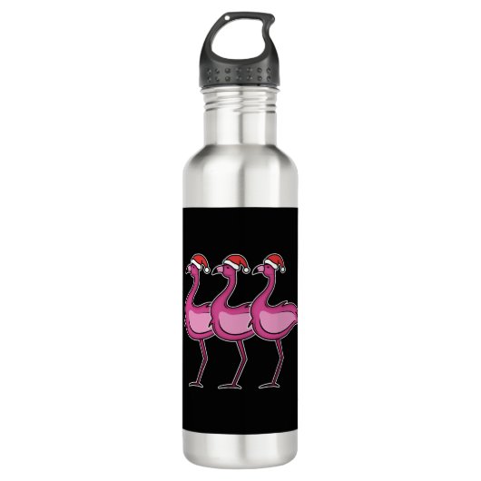 Flamingo Kerstmis Waterfles (Voorkant)