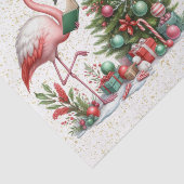 Flamingo Kerstthema Tissuepapier (Detail)